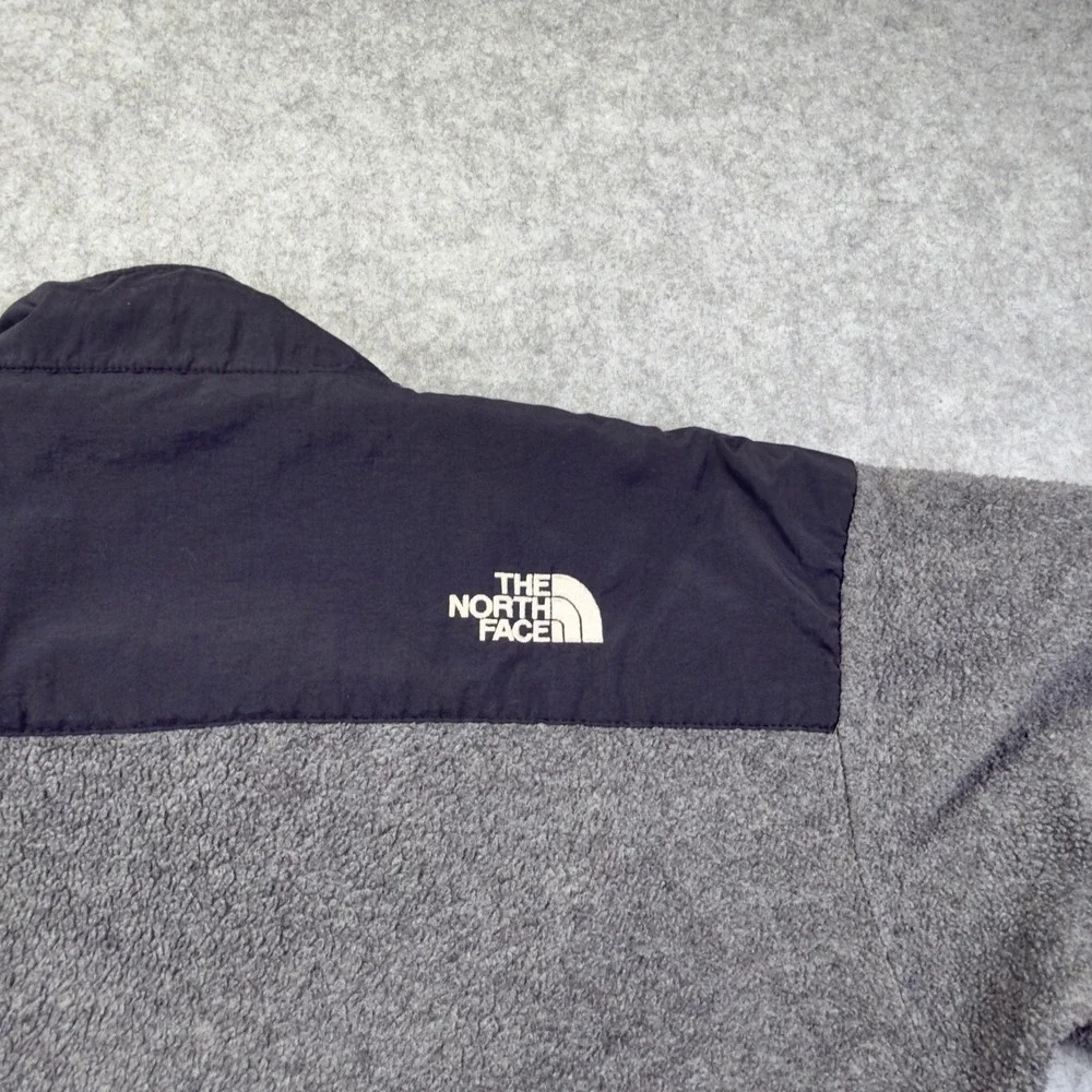 The North Face Denali Fleece Jacket Youth L Gray Black Good Polartec Full Zip
